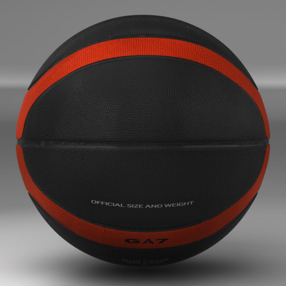 Basketball ball EBA black Low-poly 3D model_11