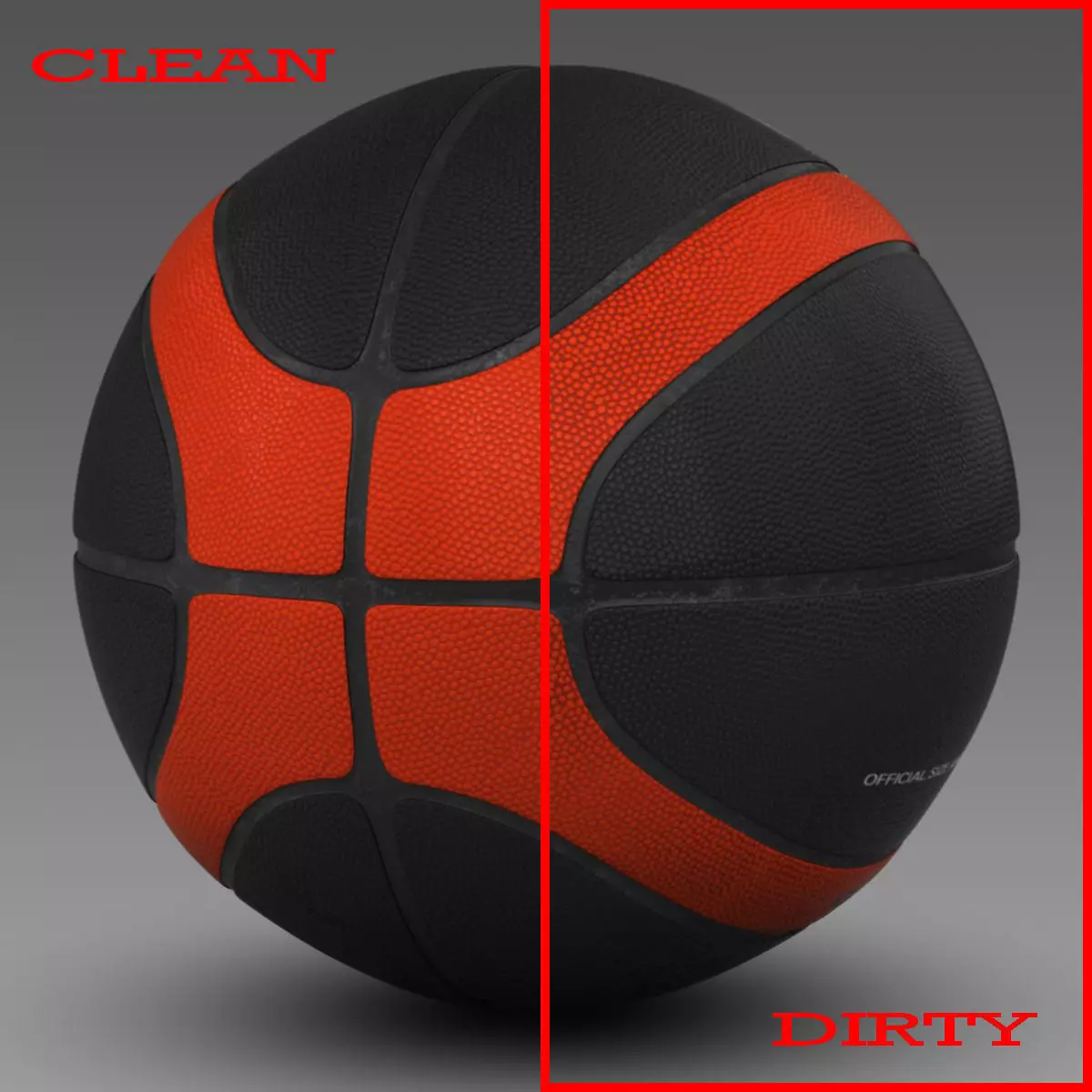 Basketball ball EBA black Low-poly 3D model_0