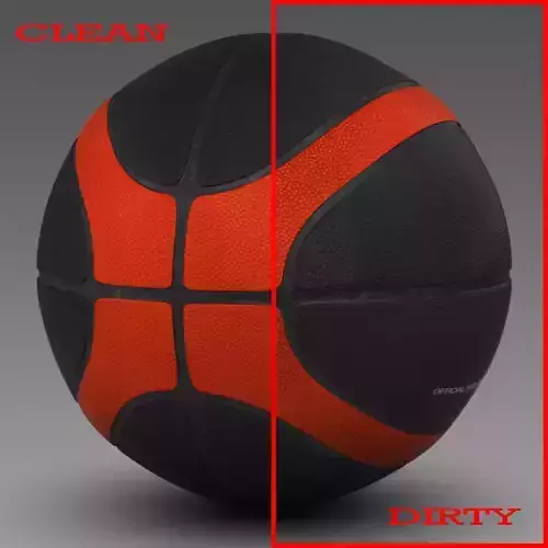 Basketball ball EBA black Low-poly 3D model