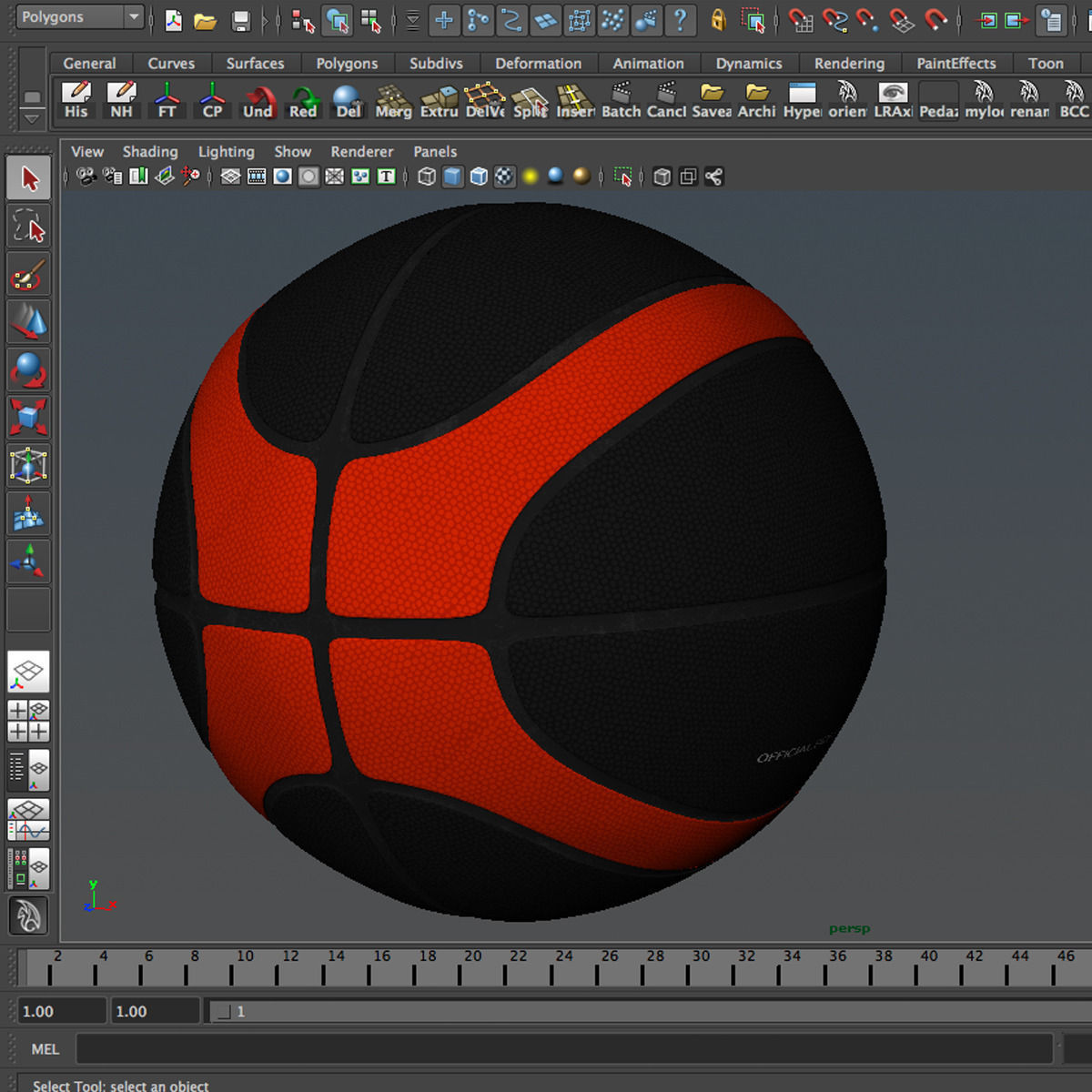 Basketball ball EBA black Low-poly 3D model_12