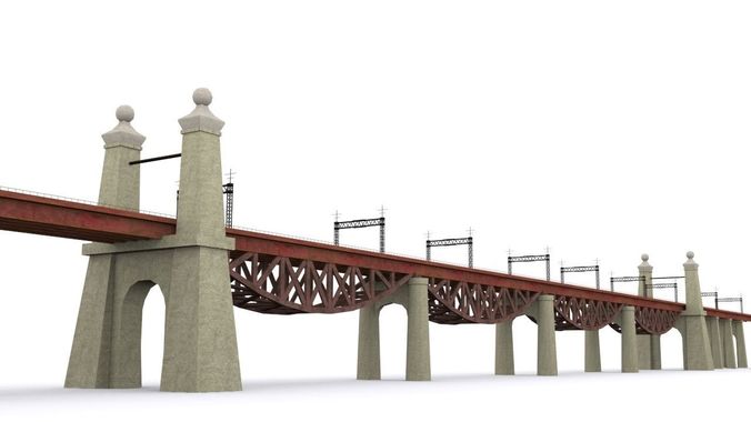 little Hell Gate Bridge Low-poly 3D model