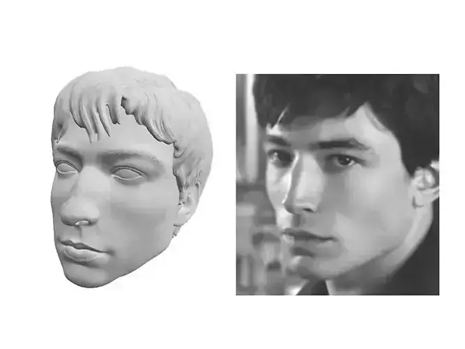 Ezra Miller head sculpt 3D print model