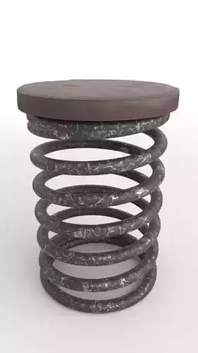 Screw stool used Free 3D model