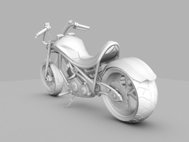 Concept Bike S1 Chopper 3D model_11