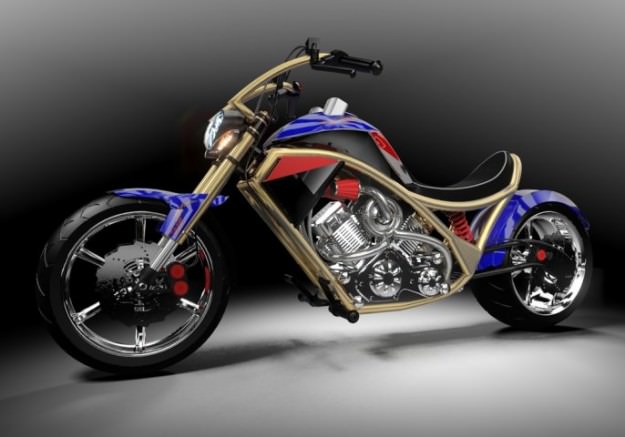 Concept Bike S1 Chopper 3D model_8