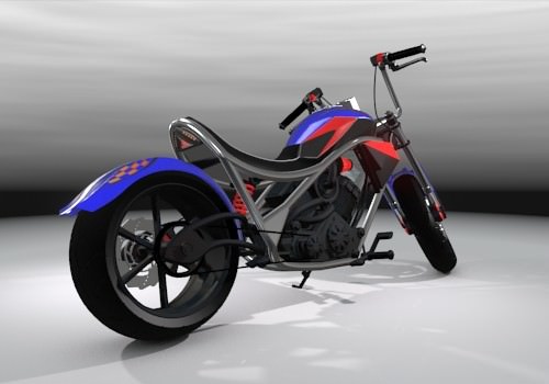 Concept Bike S1 Chopper 3D model_15