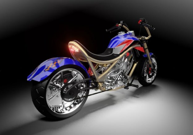 Concept Bike S1 Chopper 3D model_7
