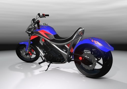 Concept Bike S1 Chopper 3D model_16