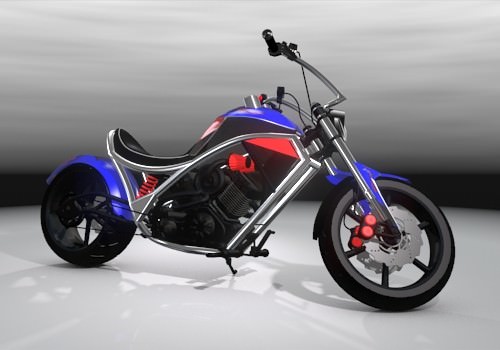 Concept Bike S1 Chopper 3D model_14