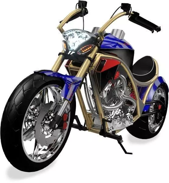 Concept Bike S1 Chopper 3D model_0