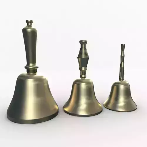 HandBells three brass knobs