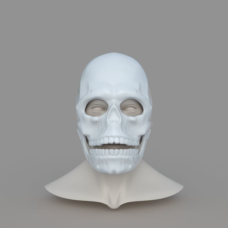 James Bond Spectre Mask Skull Skeleton Scary Halloween Carnival  3D print model_3