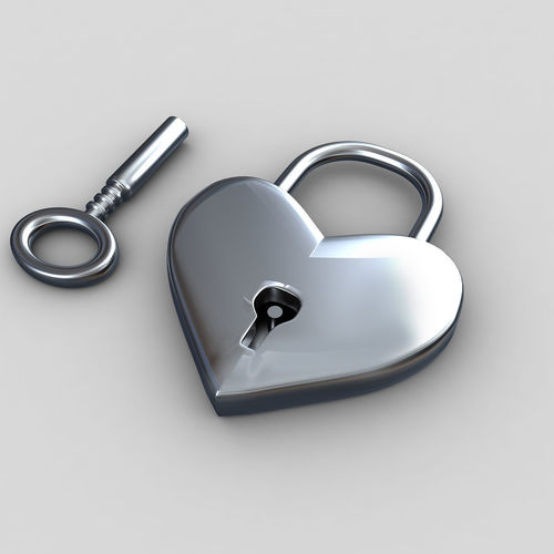Heart lock 3D model