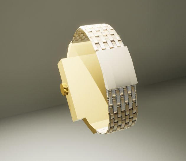 Square Watch Free low-poly 3D model_1