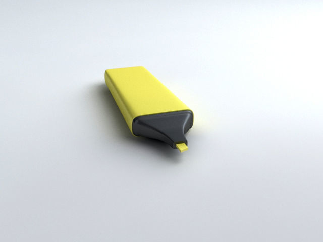 Highlighter Pen 3D model_7