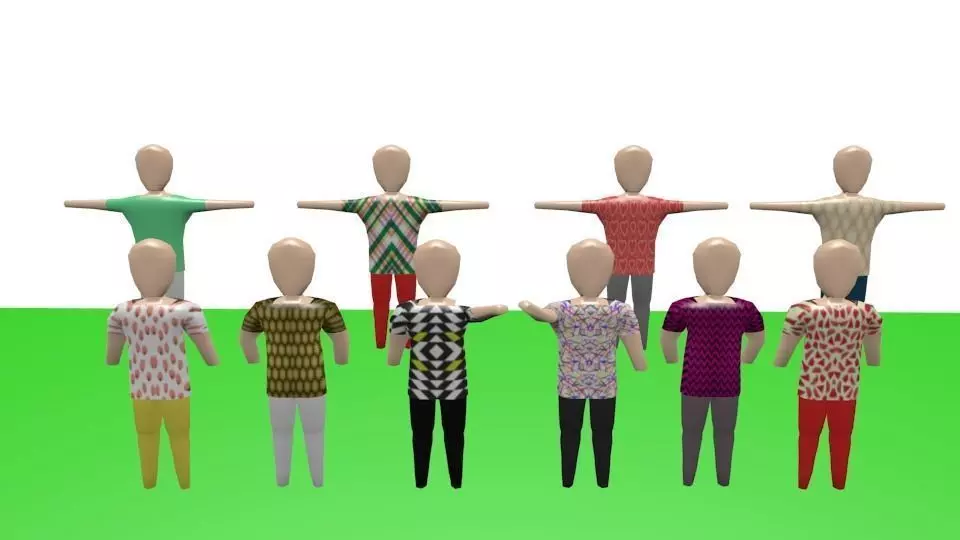 Pedestrian Character Pack Low-poly 3D model