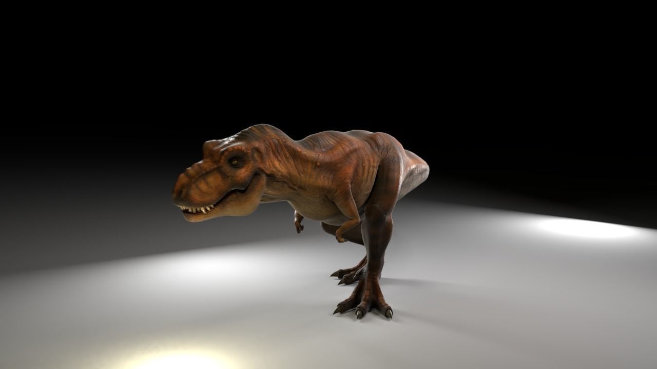 Jurassic Park Tyrannosaurus Rex 3D Model  Low-poly 3D model_7