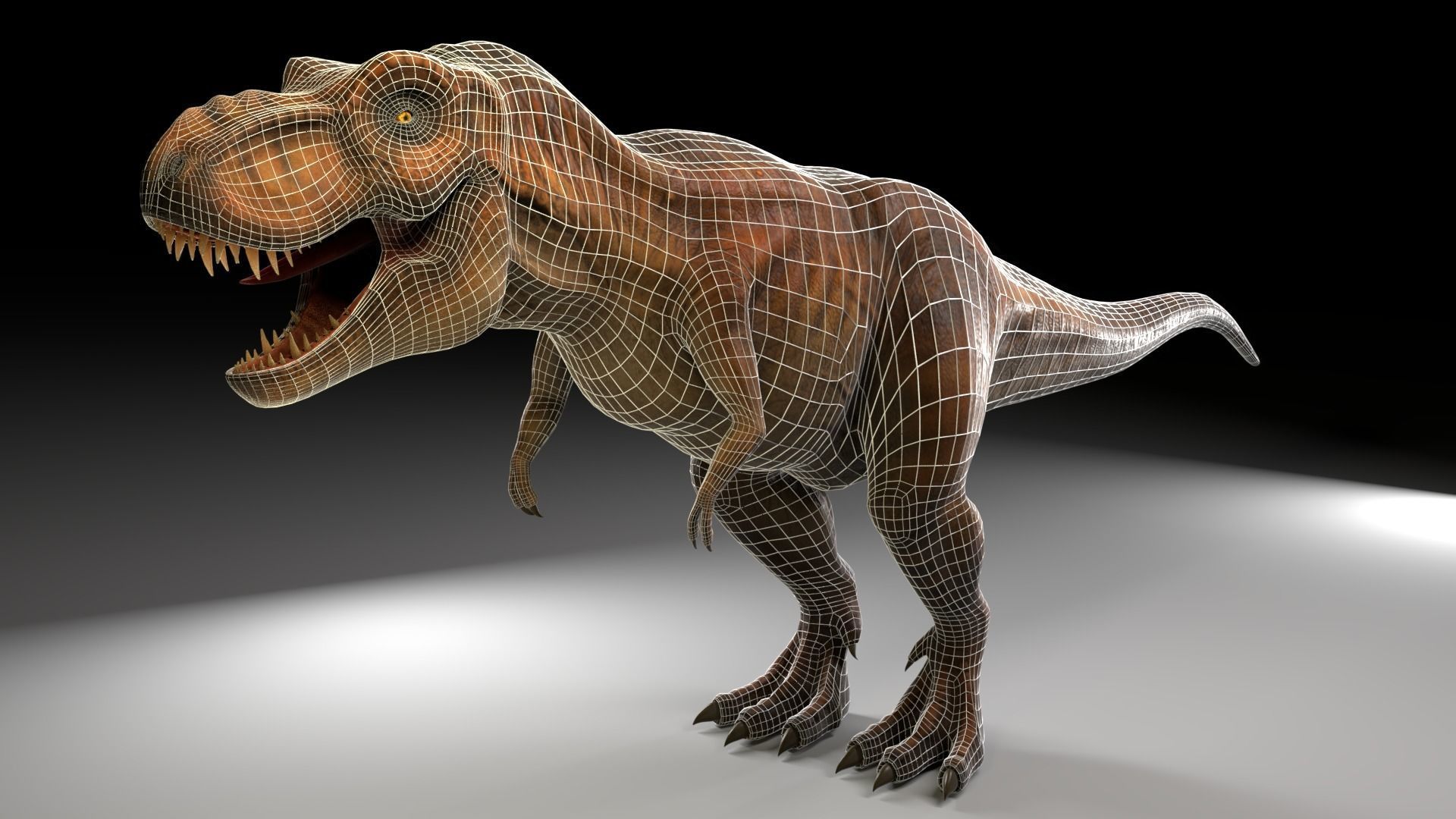 Jurassic Park Tyrannosaurus Rex 3D Model  Low-poly 3D model_2