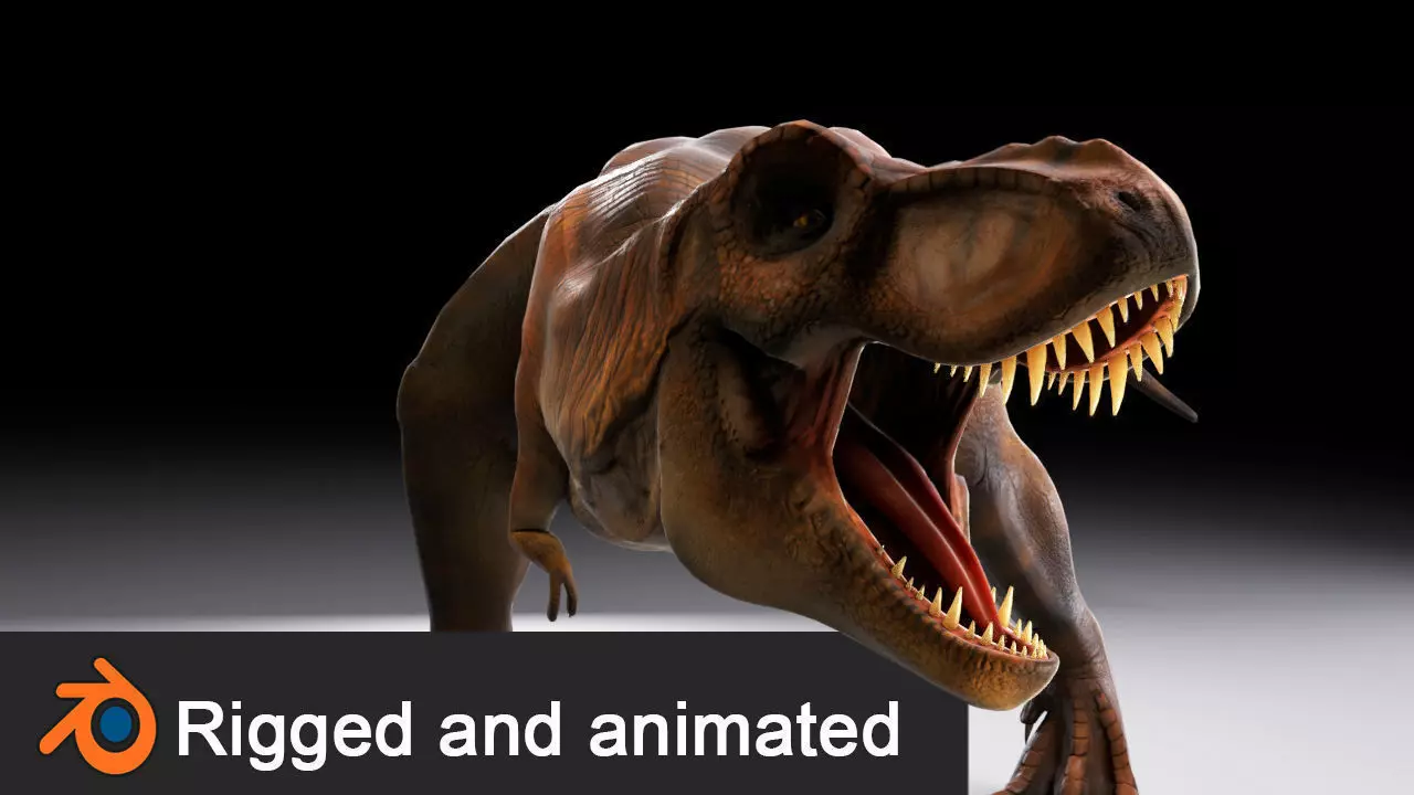 Jurassic Park Tyrannosaurus Rex 3D Model  Low-poly 3D model_0