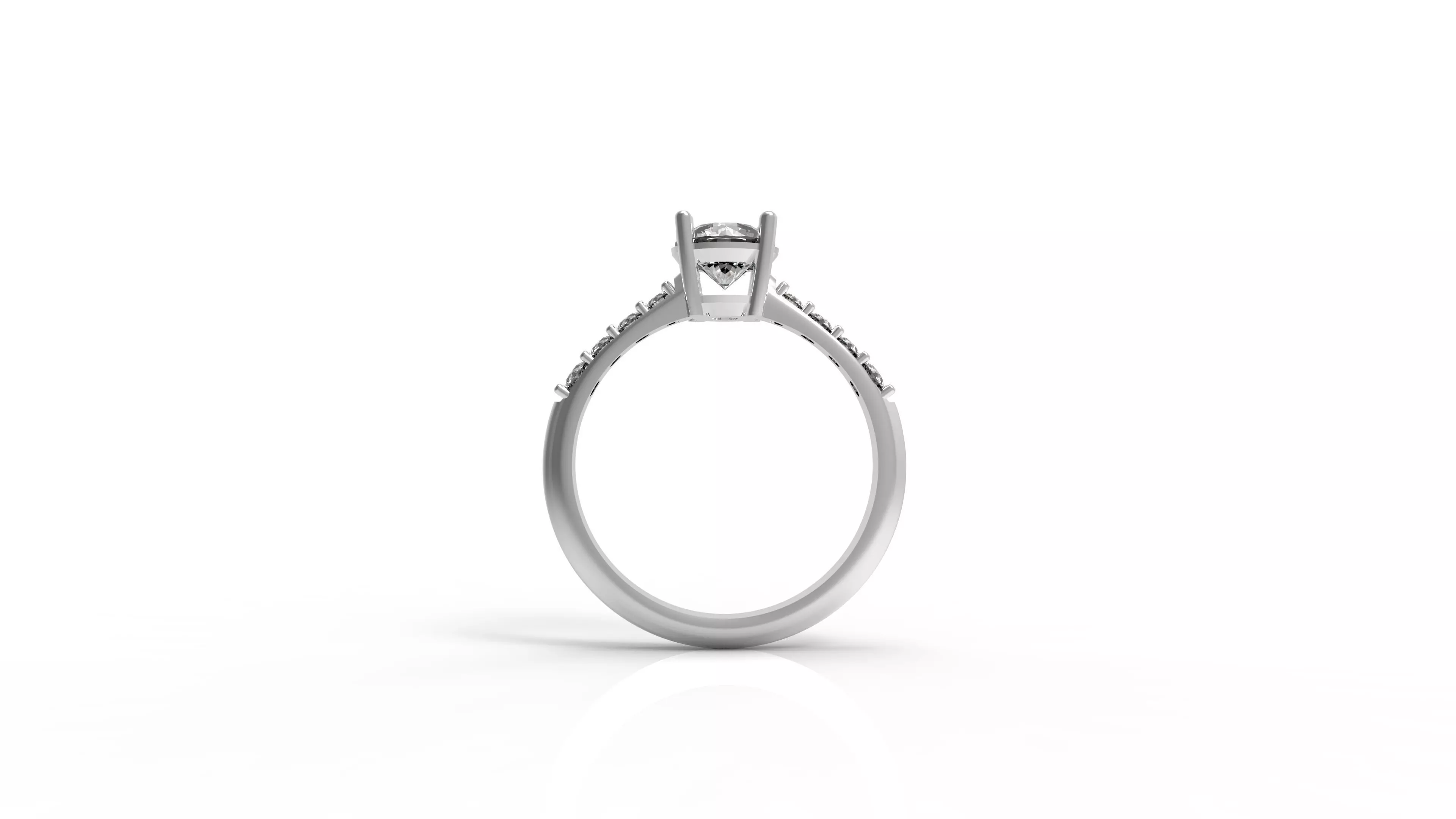 Ring with Diamond 3D print model_0