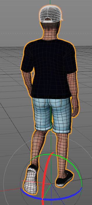 Teenager or dude Low-poly 3D model_7