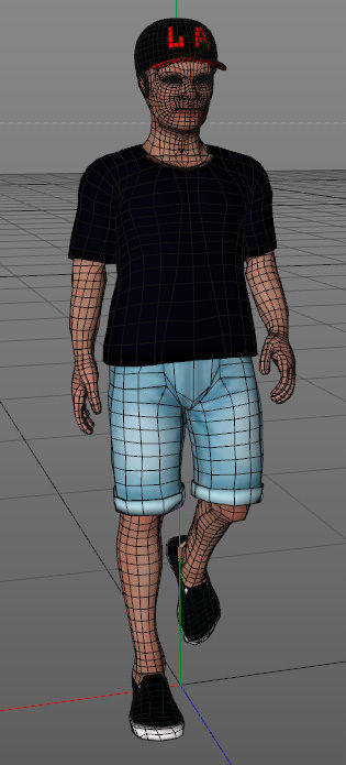 Teenager or dude Low-poly 3D model_8