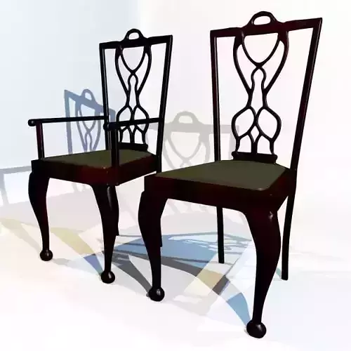 3D Model Dining Chair set