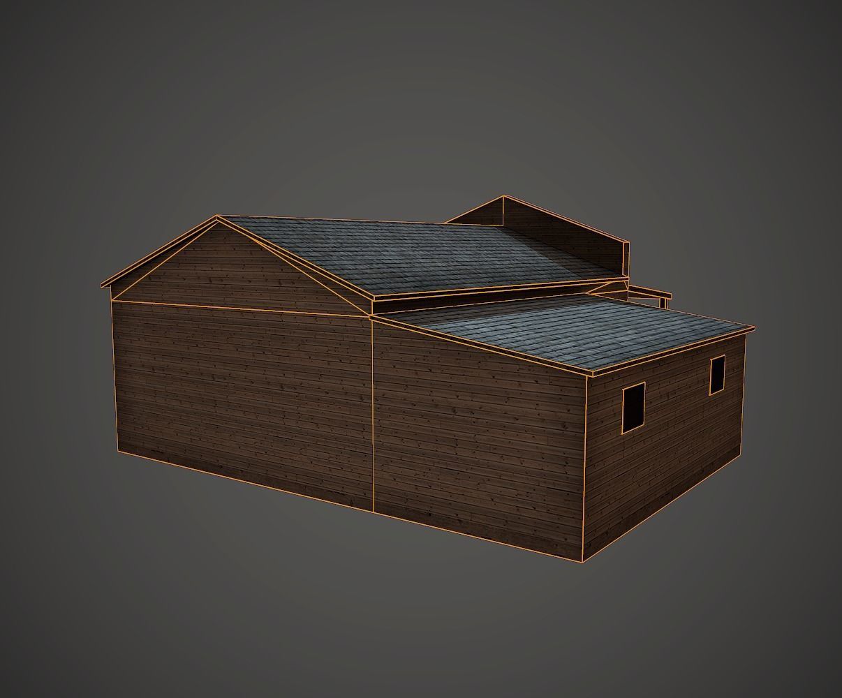 Sheriff Building Low Poly Mobile Ready Low-poly 3D model_16
