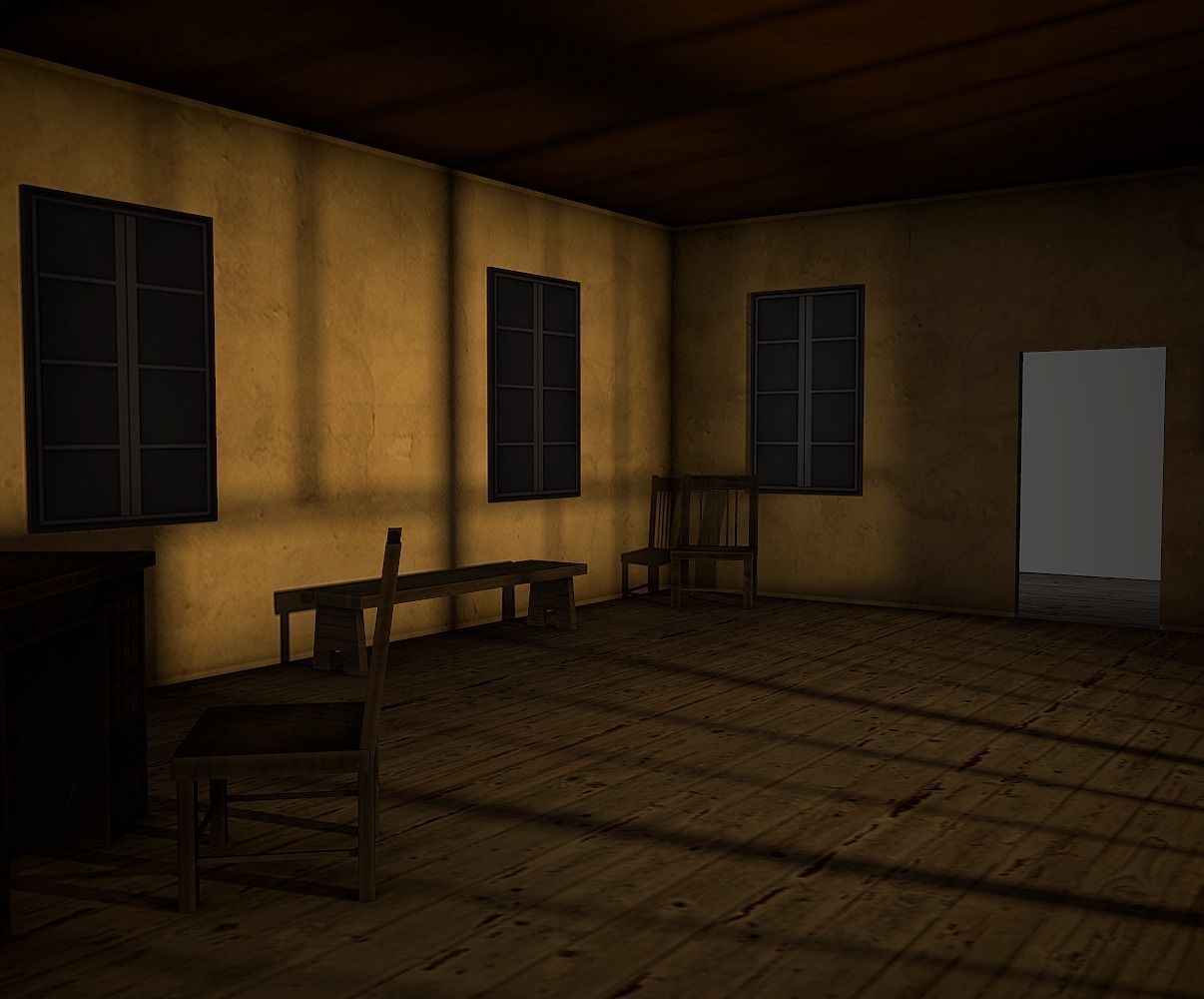 Sheriff Building Low Poly Mobile Ready Low-poly 3D model_6