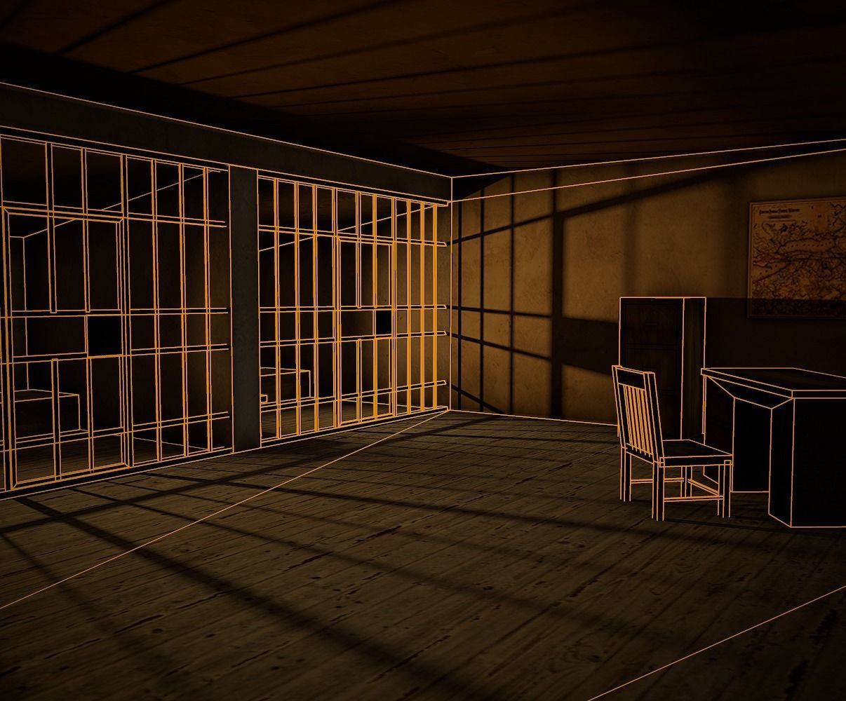 Sheriff Building Low Poly Mobile Ready Low-poly 3D model_10