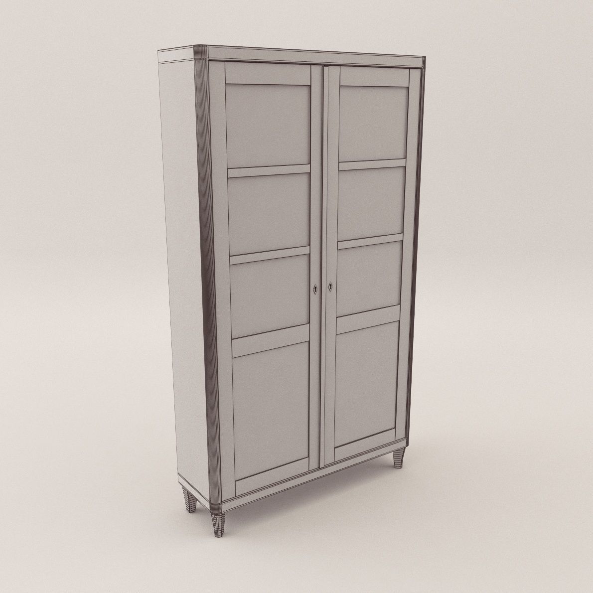 Biedermeier bookcase - Munich 1830 - Georg Britsch 3D model_2