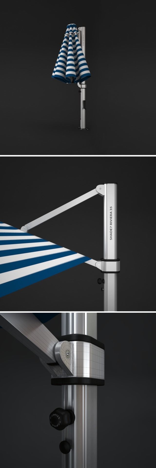 Shade7 Riviera Cantilever Umbrella 3D model_3