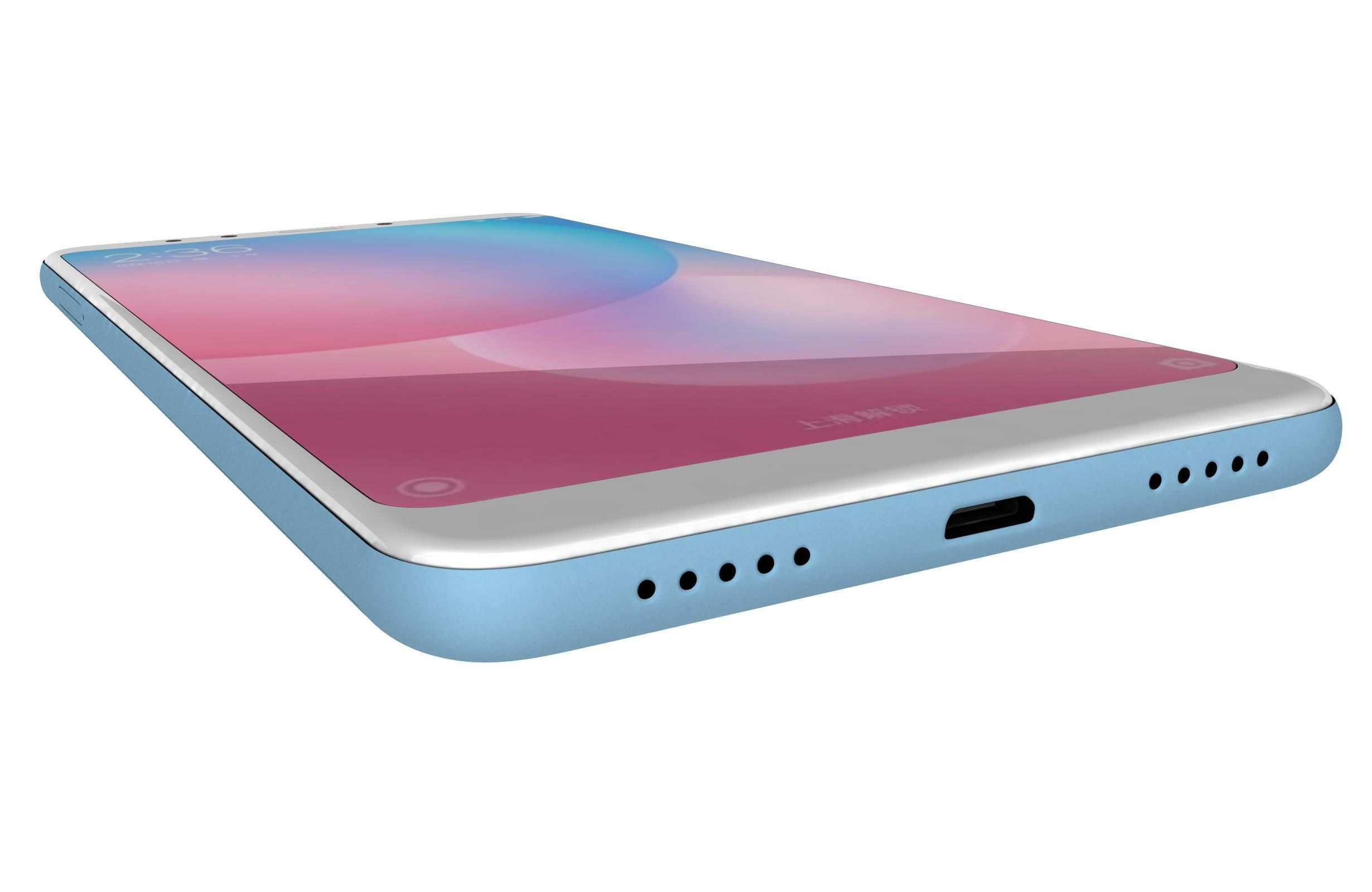 Xiaomi Redmi 5 Light Blue 3D model_5