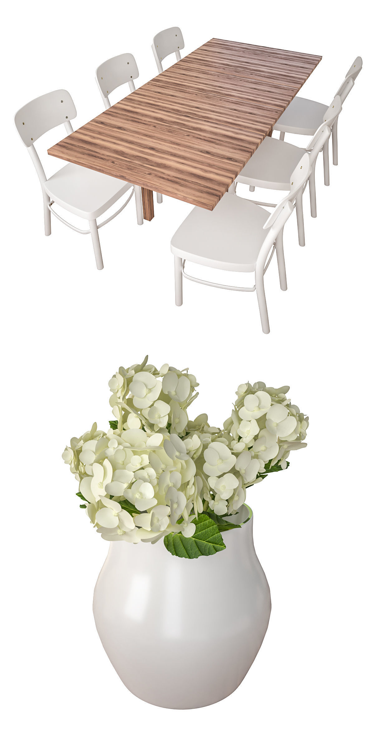 Table Chair 01 3D model_2