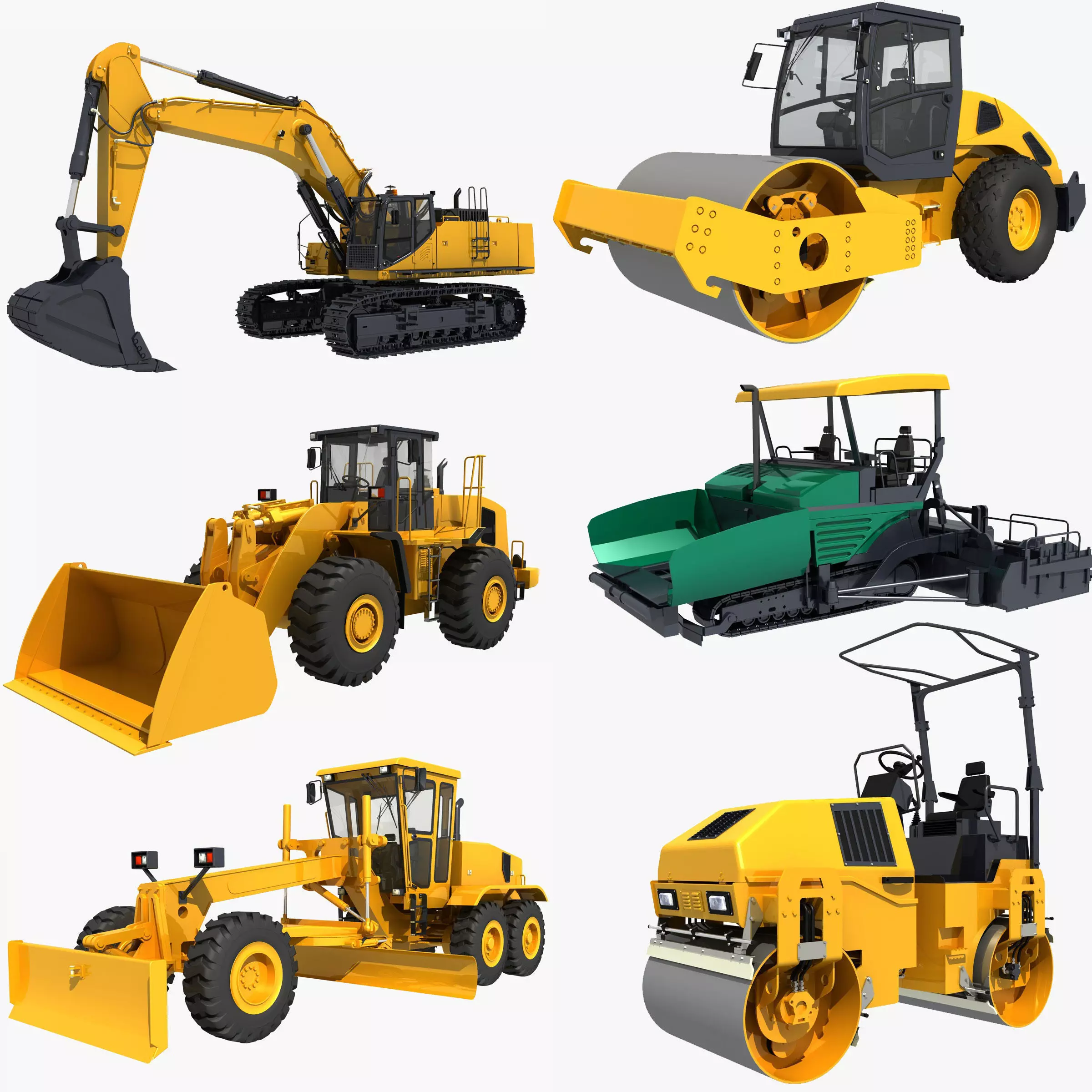 Collection Construction Vehicles 03 3D model