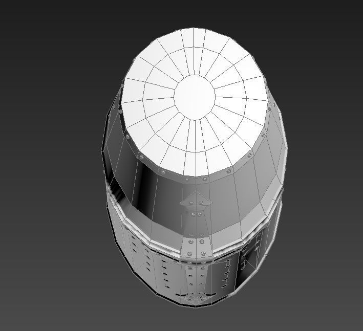 HIE Medieval Knight Helmet D190104 Low-poly 3D model_14