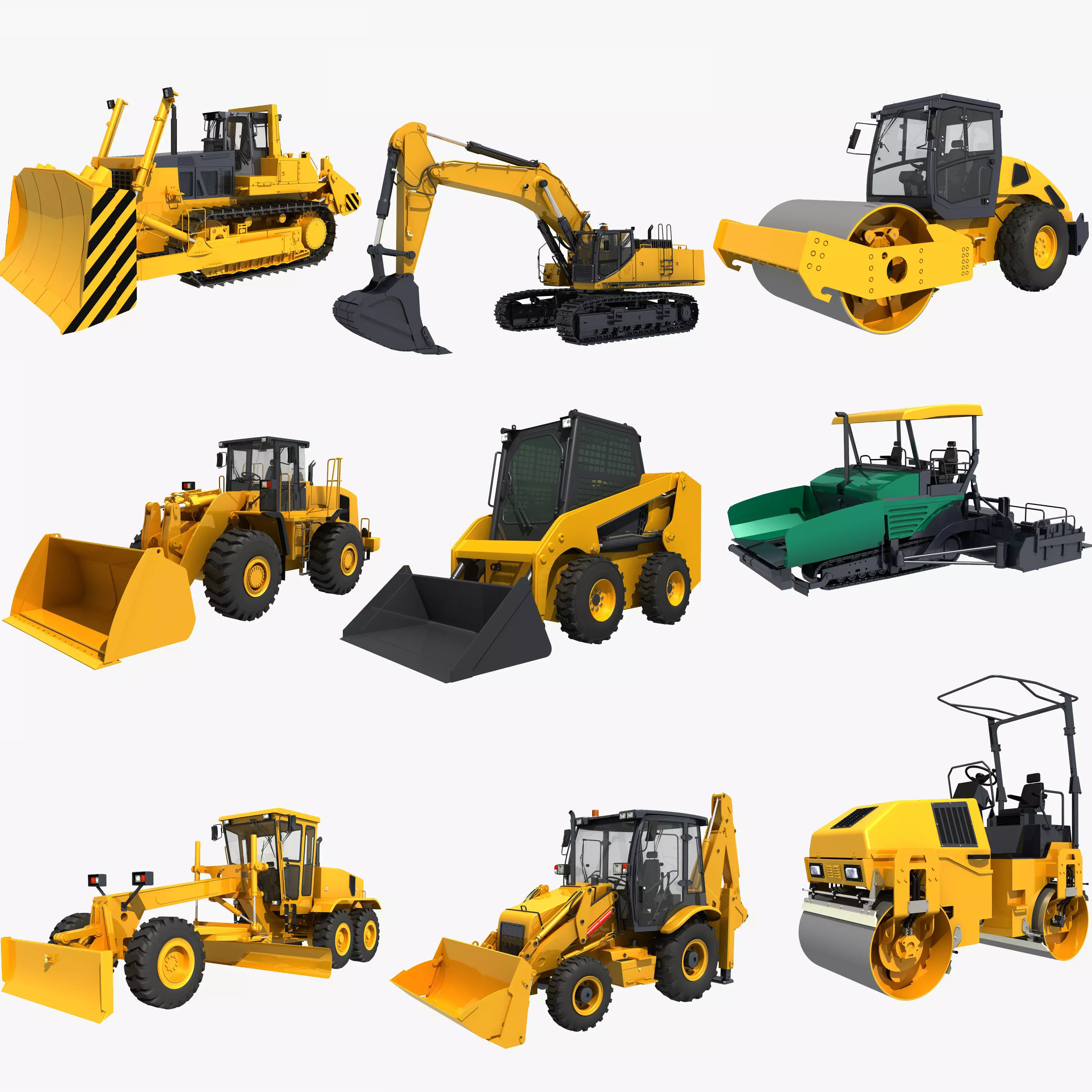 Collection Construction Vehicles 04 3D model_0