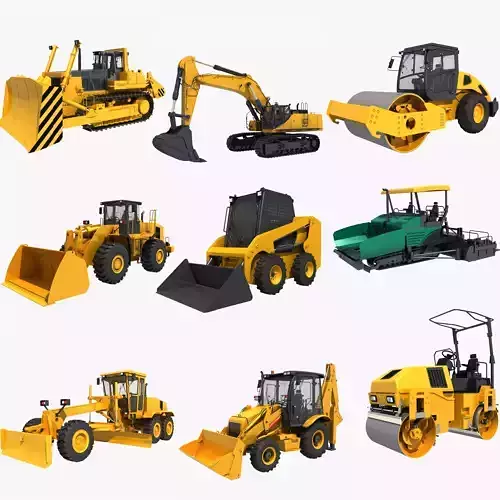 Collection Construction Vehicles 04 3D model