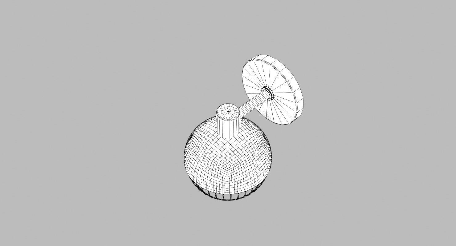 Cage Matte Black Sconce Low-poly 3D model_14