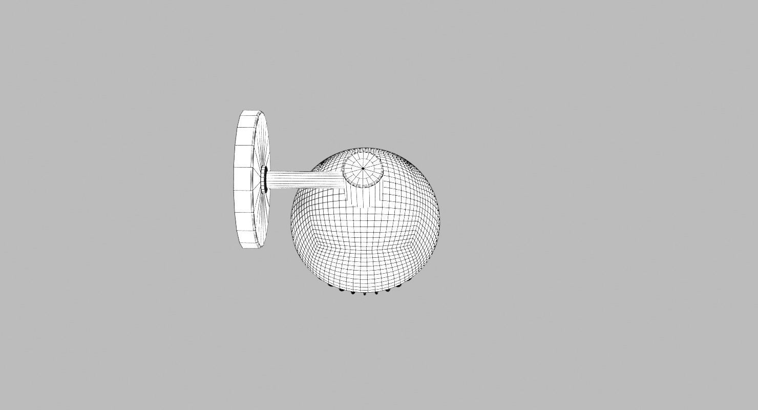 Cage Matte Black Sconce Low-poly 3D model_13