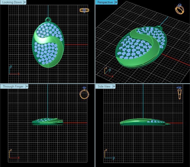 Pendant T01065 3D print model_2