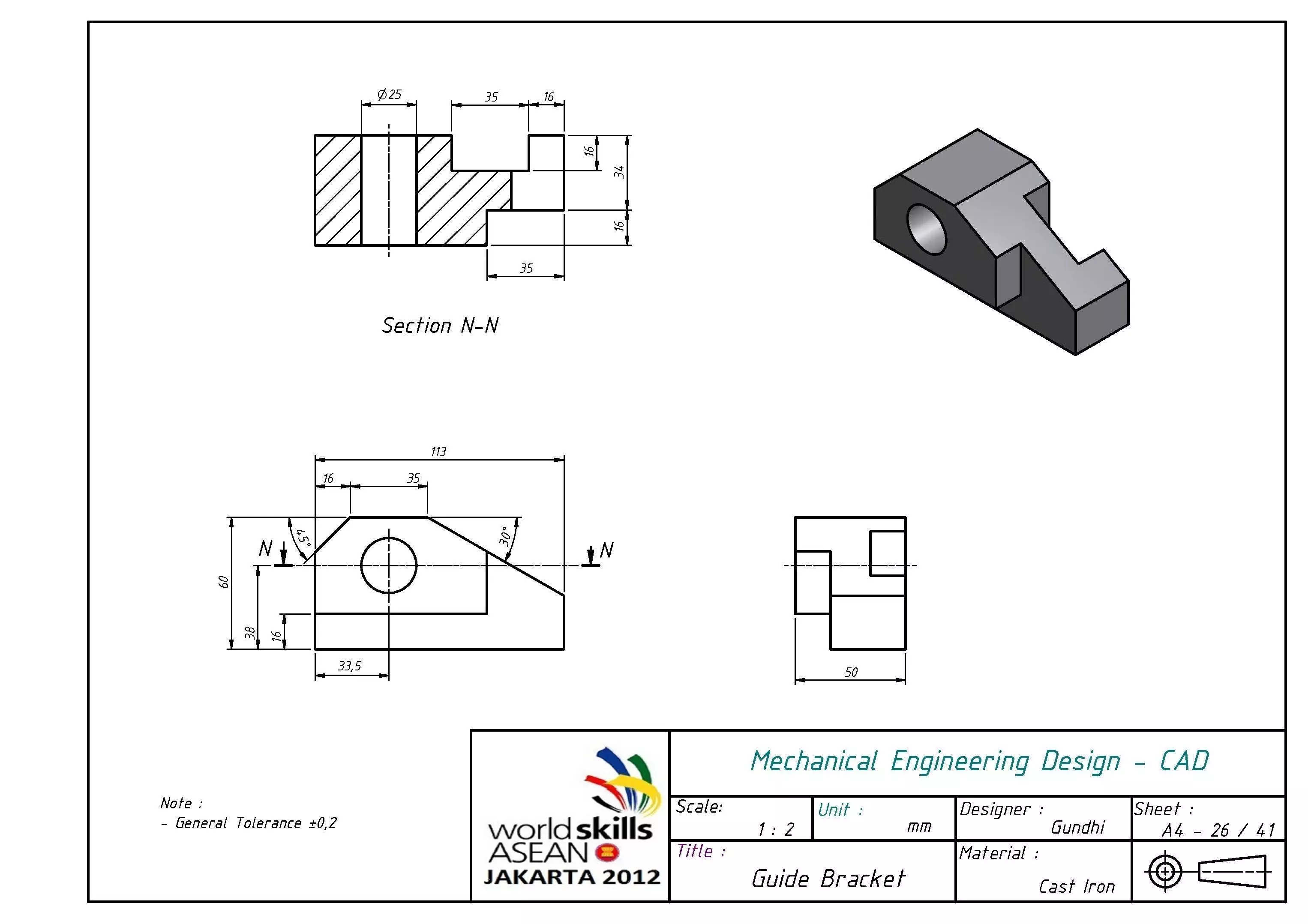Guide Bracket Free 3D model