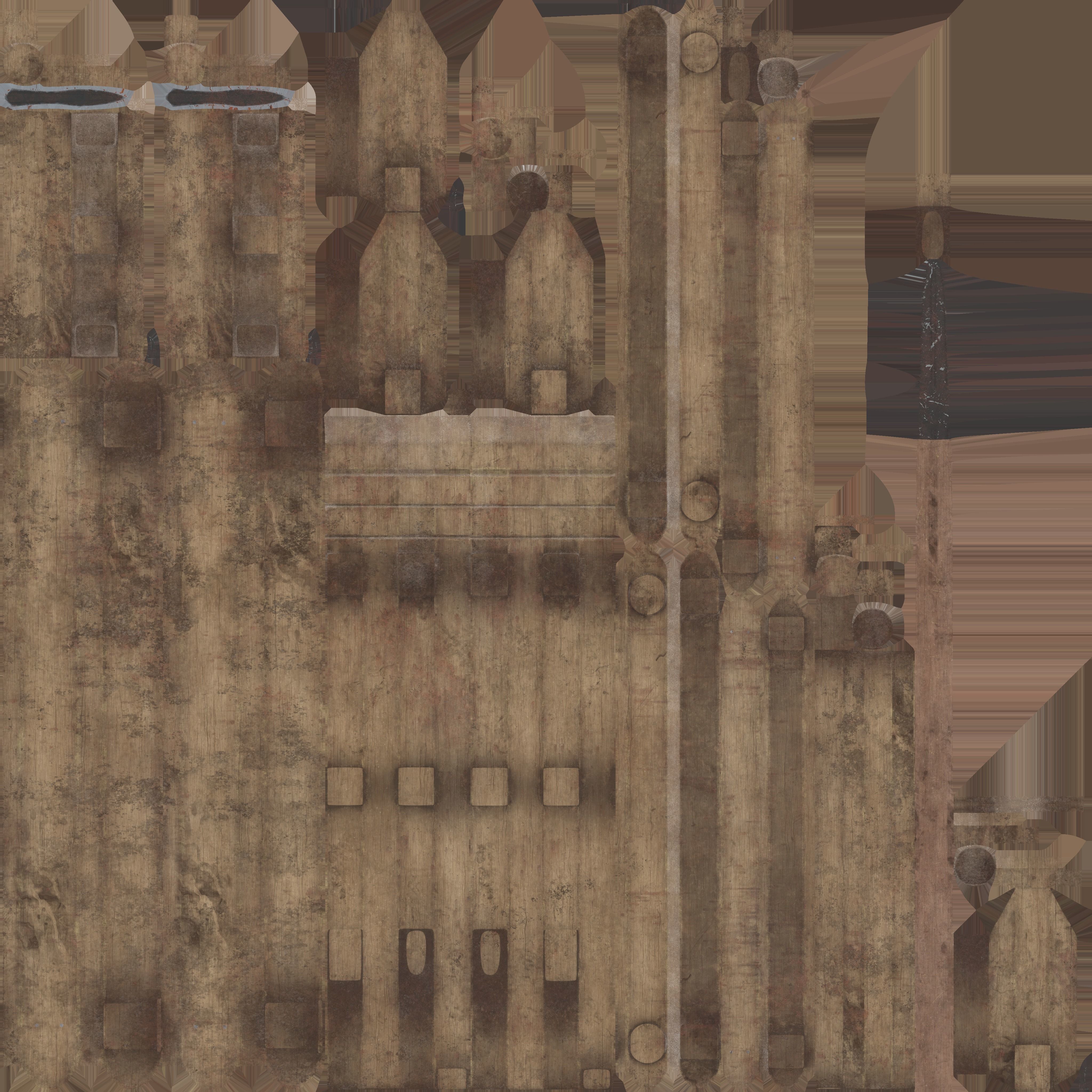 Spear Rack Low-poly 3D model_10