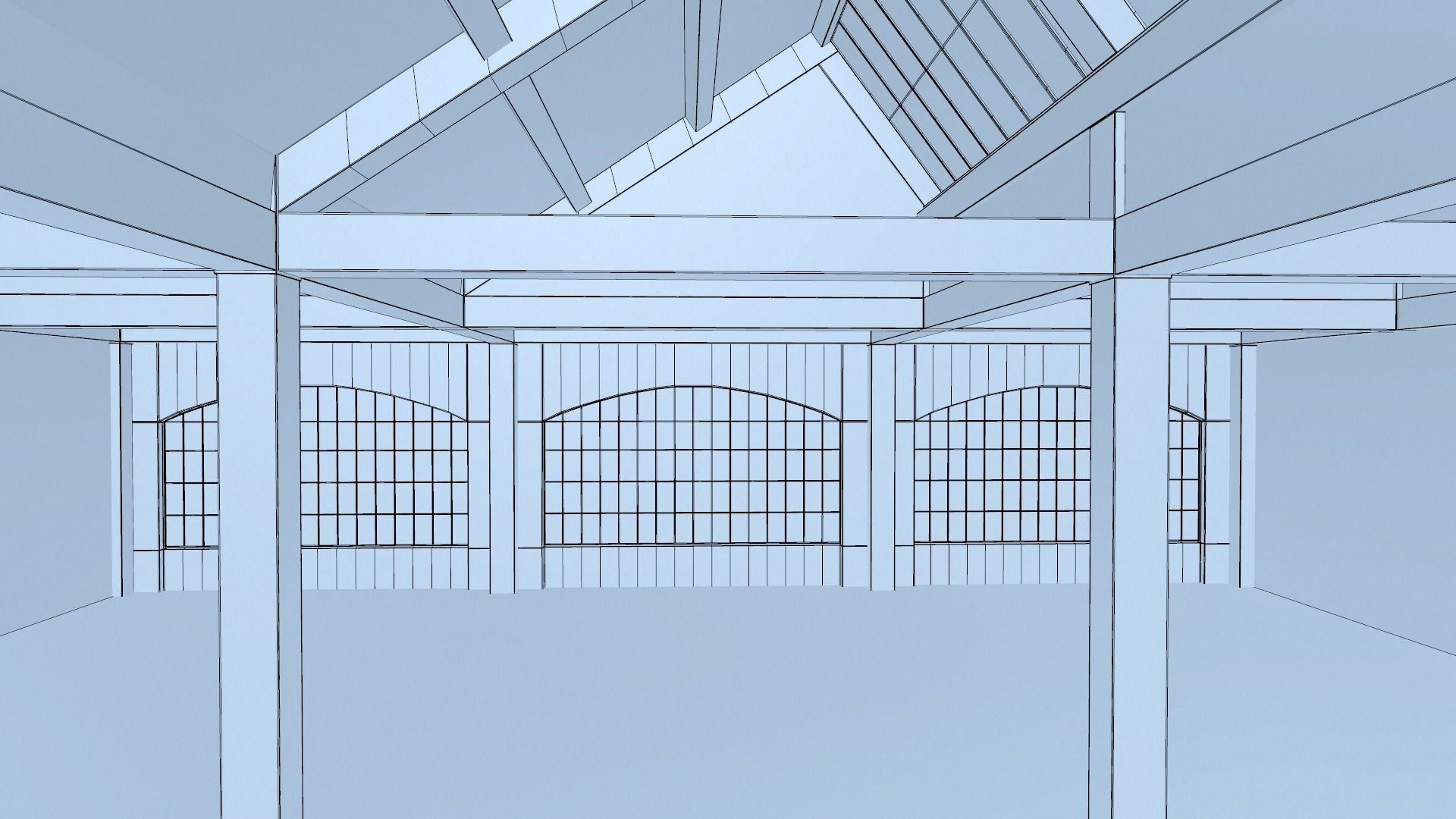 Warehouse Conrete Scene Interior 3D model_22