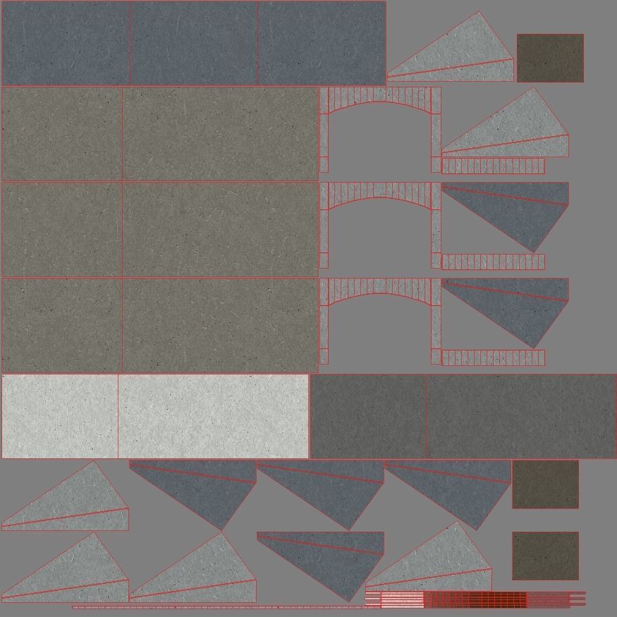 Warehouse Conrete Scene Interior 3D model_21