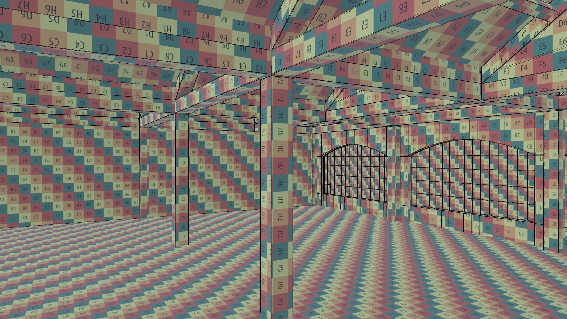 Warehouse Conrete Scene Interior 3D model_16