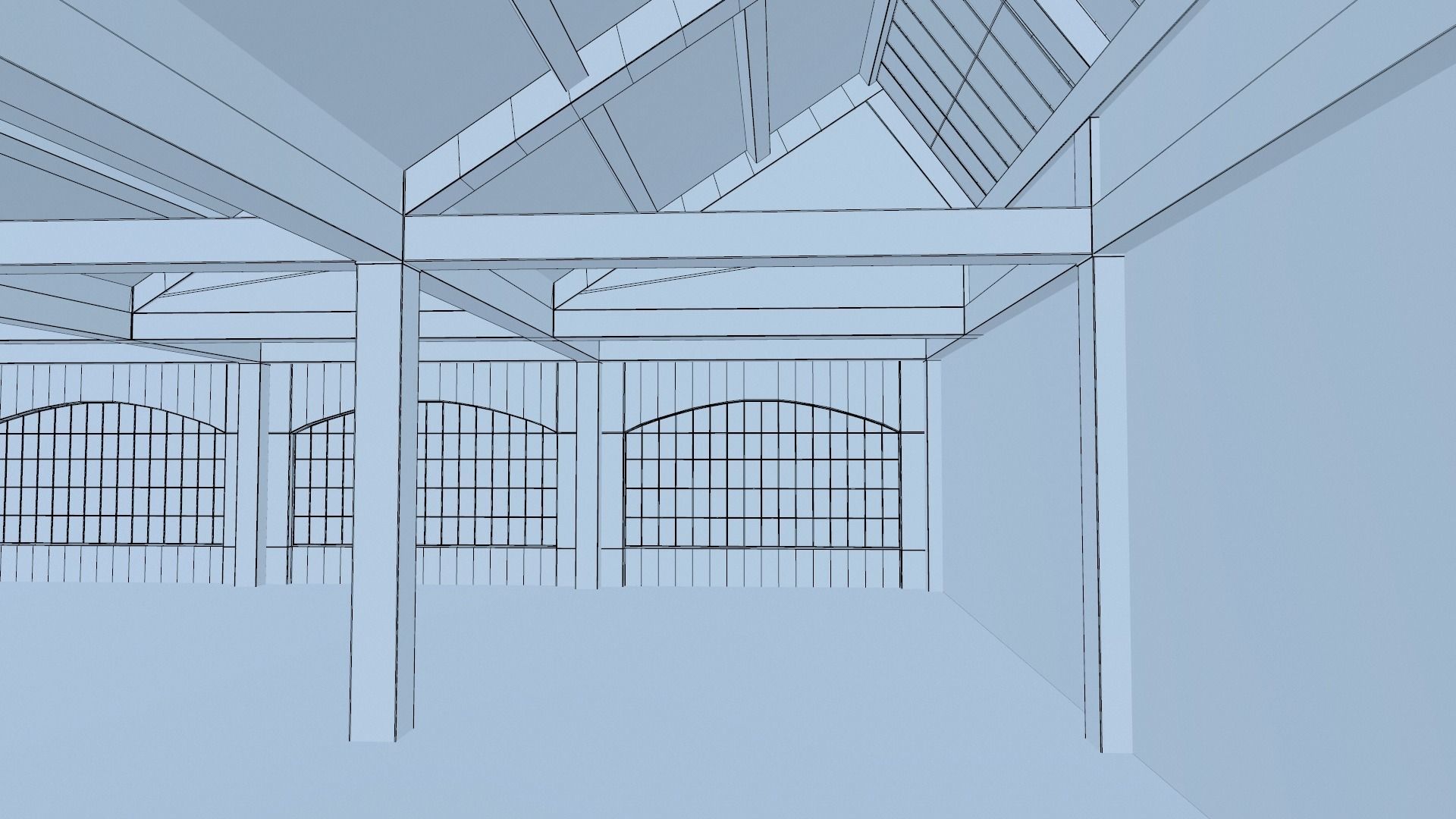 Warehouse Conrete Scene Interior 3D model_26