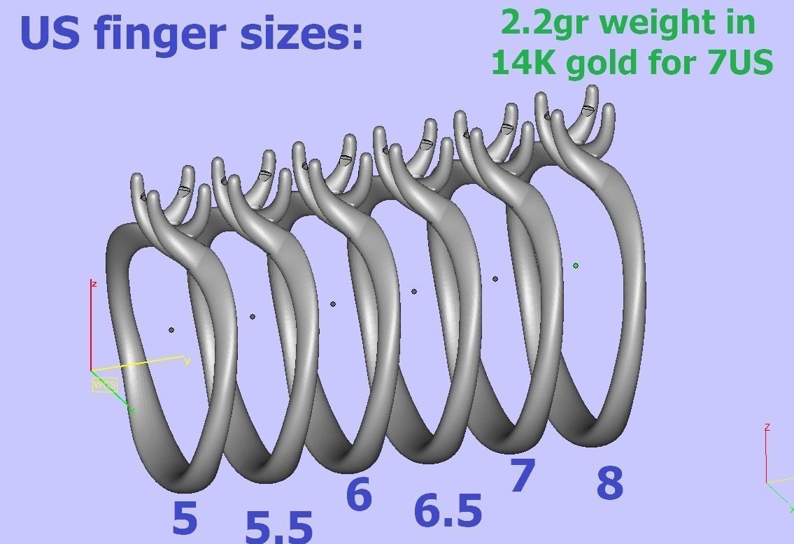 Paradise Engagement ring own design 0171 3D print model_5