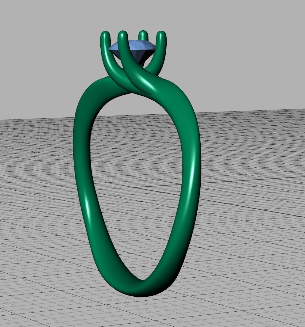 Paradise Engagement ring own design 0171 3D print model_9