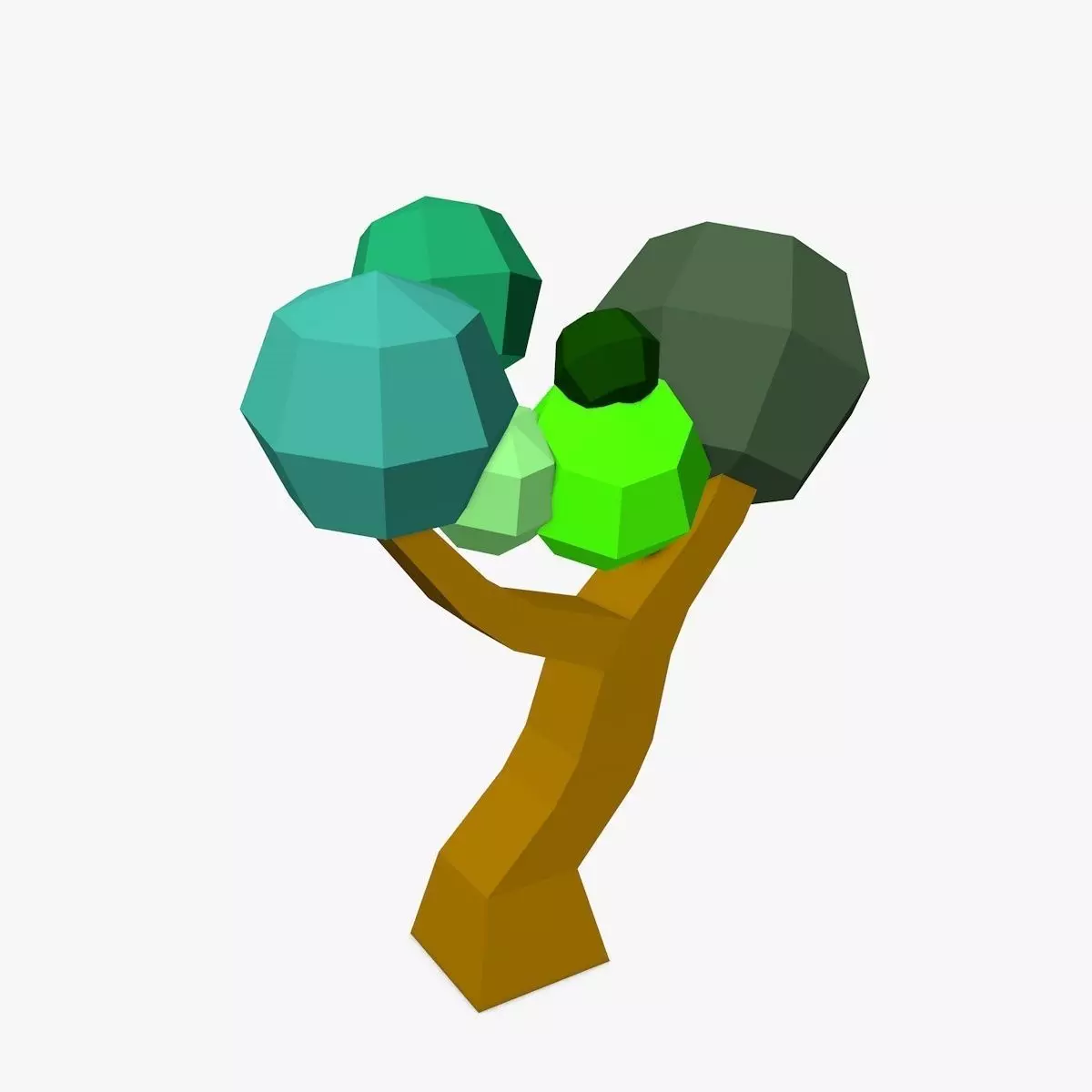 Cartoon Tree Low Poly Free 3D model